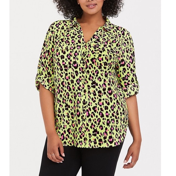 torrid Tops - NWT Torrid 2X Neon Animal Print Top